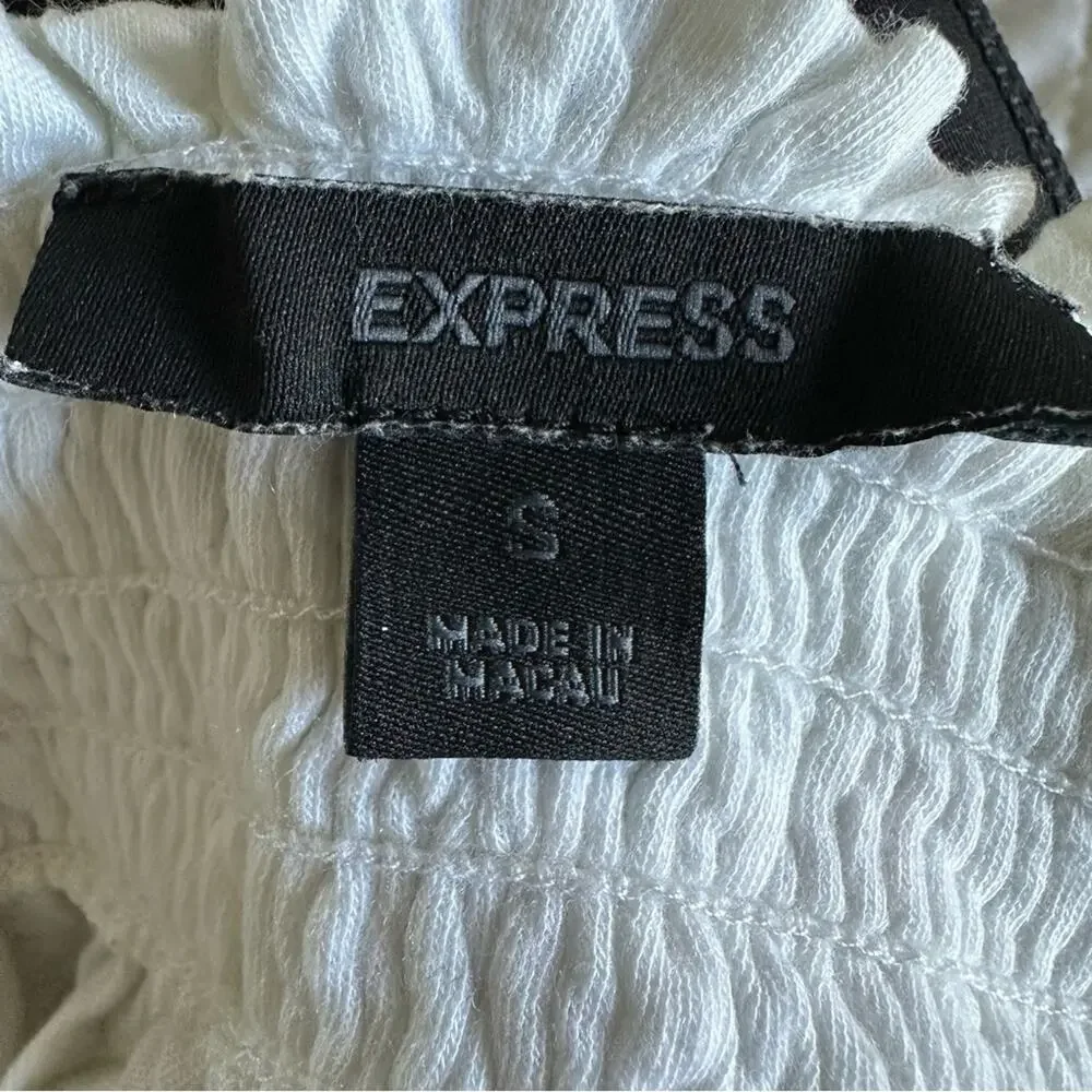 Express Ivory size S lace detail tank top - Picture 5 of 5